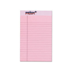 TOPS™ Prism+™ Color Writing Pads, 5" x 8", Legal Ruled, 25 Sheets, Rose, Pack Of 12 Pads