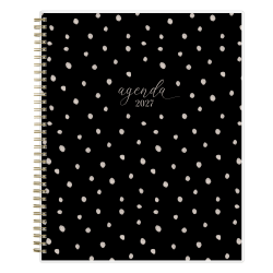 2027 Blue Sky Darcy Black Clear Weekly/Monthly Planning Calendar, 8.5x11, Safety Wirebound Safety, 158999