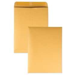 Quality Park® Catalog Envelopes With Gummed Closure, 9" x 12", Brown, Box Of 250