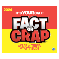 2024 Brown Trout Fun And Humor Daily Boxed Desk Calendar, 5" x 6", Fact Or Crap, January To December