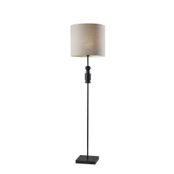 Adesso® Elton Floor Lamp, 68"H, Black/Light Gray