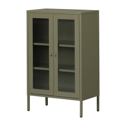South Shore Kodali 25-1/2"W Accent Cabinet, Olive Green
