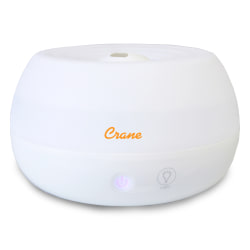 Crane Personal Ultrasonic Cool Mist Humidifier & Aroma Therapy Diffuser, 0.2 Gallons, 6 3/4" x 6 3/4" x 4 1/8", White