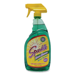 Sparkle Green Formula Glass Cleaner, 33.8 oz Bottle, 12/Carton, 30345