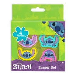 Innovative Designs Licensed Eraser Set, 1-1/4" x 1-1/4", Lilo & Stitch, Set Of 4 Erasers