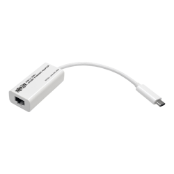 Tripp Lite USB-C to Gigabit Ethernet NIC Network Adapter 10/100/1000 Mbps White - Network adapter - USB-C 3.1 - Gigabit Ethernet - white