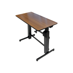 Ergotron WorkFit-D, Sit-Stand Desk, Walnut