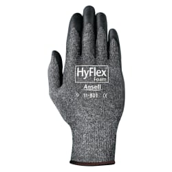 HyFlex Foam Gray Gloves, Medium, Black/Gray, Pack Of 12