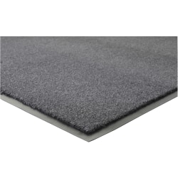 Genuine Joe Silver Series Indoor Entry Mat - Building, Carpet, Hard Floor - 10 ft Length x 36" Width - Plush - Charcoal - 1 Each