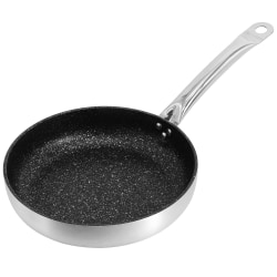 Korkmaz Gastro Professional Series Aluminum Nonstick Tava And Frypan, 9-1/2", Brushed Silver