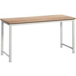 Sauder® Bergen Circle Commercial 60"W Executive Table Computer Desk, Kiln Acacia