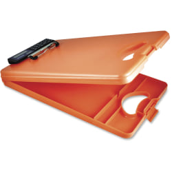 Saunders DeskMate II 00543 Portable Low-Profile Form Holder Storage Clipboard, 10" x 16", Tangerine