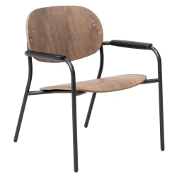 KFI Studios Tioga Lounge Guest Chair With Arms, Beech/Black