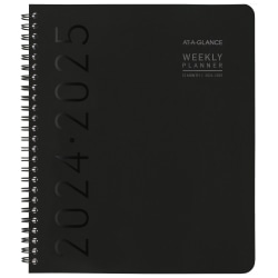 2024-2025 AT-A-GLANCE® Academic Weekly/Monthly Medium Planner, 7" x 8-3/4", Black, July to June