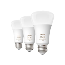 Philips Hue White and Color Ambiance - LED light bulb - shape: A19 - E26 - 9.5 W (equivalent 60 W) - multicolor/warm to cool white light - 2000-6500 K (pack of 3)