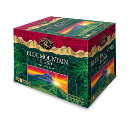 Gold Coffee Company Single-Serve Pods, Blue Mountain Blend, Carton Of 10