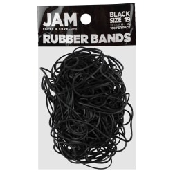 JAM Paper® Rubber Bands, Black, Size 19, Pack Of 100 Rubber Bands