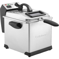 Cuisinart™ Compact 3.4 Qt Deep Fryer, 11-1/4"H x 10-1/4W x 13-1/4"D, Silver