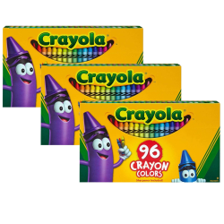 Crayola Crayons, 96 Per Box, Set Of 3 Boxes