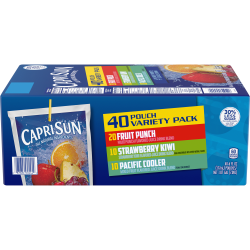 Capri Sun Variety Pack, 6 Oz, Pack Of 40 Pouches