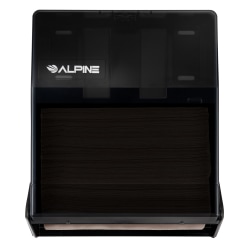 Alpine Economy Tri-Fold/C-Fold Paper Towel Dispenser, 14-3/4"H x 11-1/16"W x 5-1/8"D, Black
