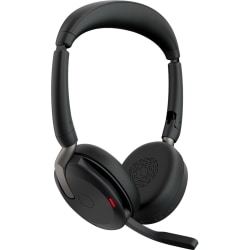 Jabra Evolve2 65 Flex UC Stereo - Headset - on-ear - Bluetooth - wireless - active noise canceling - USB-A via Bluetooth adapter - black - Optimized for UC