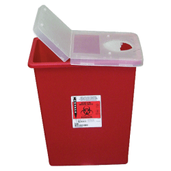 Unimed Kendall Sharps Container With Hinged Lid, 8 Gallons