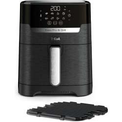 T-Fal Easy Fry & Grill XL 2-in-1 Air Fryer Combo, 4.4-Quart, Black