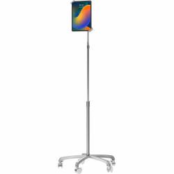 CTA Digital Aluminum Heavy-Duty Security Gooseneck Floor Stand For 7" To 13" Tablets, 64"H x 26"W x 26"D, Silver