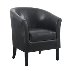 Linon Cullman Faux Leather Club Chair, Black