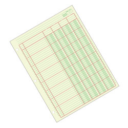 Adams® Analysis Pad, 8 1/2" x 11", 100 Pages (50 Sheets), 4 Columns, Green