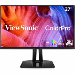 ViewSonic VP2756A-2K 27 Inch IPS QHD 1440p Monitor with Advanced Ergonomics, 100% sRGB Rec 709, Pantone Validated, 90W USB C, HDMI, USB, and DisplayPort Inputs for Home and Office - 27" Viewable - SuperClear IPS - LED Backlight - 2560 x 1440