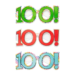 Office Depot® Brand 100th Day Of School Paper Glasses, Multicolor, Pack Of 24
