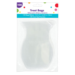 Amscan Shaped Treat Bags, Small, Clear, Pack Of 200 Bags