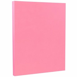 JAM Paper® Card Stock, Ultra Pink, Letter (8.5" x 11"), 65 Lb, Pack Of 100