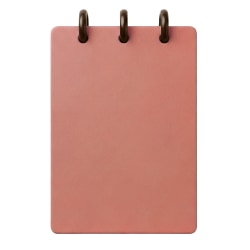 TUL® Mini Steno Discbound Notebook With Soft-Touch Cover, Narrow Ruled, 60 Sheets, 5" x 3-1/2", Pink