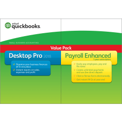 Intuit® QuickBooks® Desktop Pro With Enhanced Payroll 2018, Disc