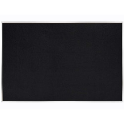 Ghent® Rubber Bulletin Board, 48 1/2" x 72 1/2", 90% Recycled, Black Satin Aluminum Frame