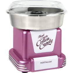 Nostalgia Electrics Retro Hard & Sugar-Free Candy Cotton Candy Maker, 12-1/4"H x 11-1/2"W x 11-1/2"D, Pink