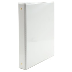 SKILCRAFT Loose-Leaf 3-Ring Binder, 2" Round Rings, 66% Recycled, White (AbilityOne 7510-01-203-8814)