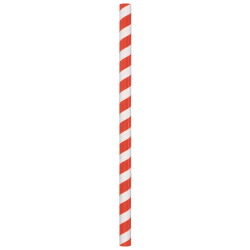 Hoffmaster Paper Straws, 8-1/2", Red/White, Pack Of 1,500 Straws