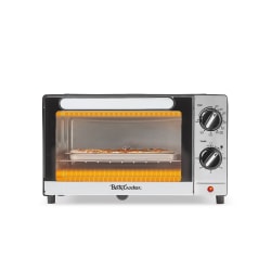 Betty Crocker 9L Toaster Oven, Black/Silver