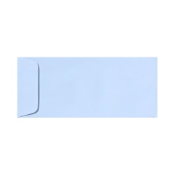 LUX Open-End Envelopes, #10, Peel & Press Closure, Baby Blue, Pack Of 50
