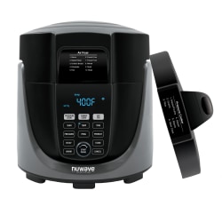 NuWave 33901 Duet Pressure Cooker/Air Fryer, 11-3/4"H x 12-3/4"W x 22"D, Black
