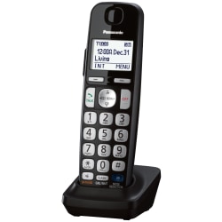Panasonic KX-TGEA20B Digital Cordless Handset - Cordless - 3000 Phone Book/Directory Memory - 1.8" Screen Size - 10 Hour Battery Talk Time - Black
