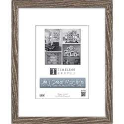 Amanti Art Rectangular Wood Picture Frame, 15" x 18" With Mat, Lara Bronze