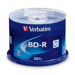Verbatim BD-R 25GB 16X with Branded Surface - 50pk Spindle - 50pk Spindle