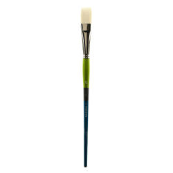Princeton Snap Paint Brush, Series 9800, Size 12, Bright, White Taklon, Synthetic, Multicolor