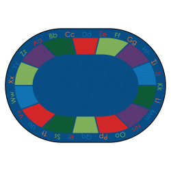 Carpets For Kids® Premium Collection Colorful Places Oval Seating Rug, 8'3" x 11'8", Multicolor