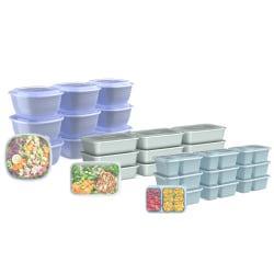 Bentgo Prep 60-Piece Meal Prep Kit, Floral Pastels, Total Qty 1